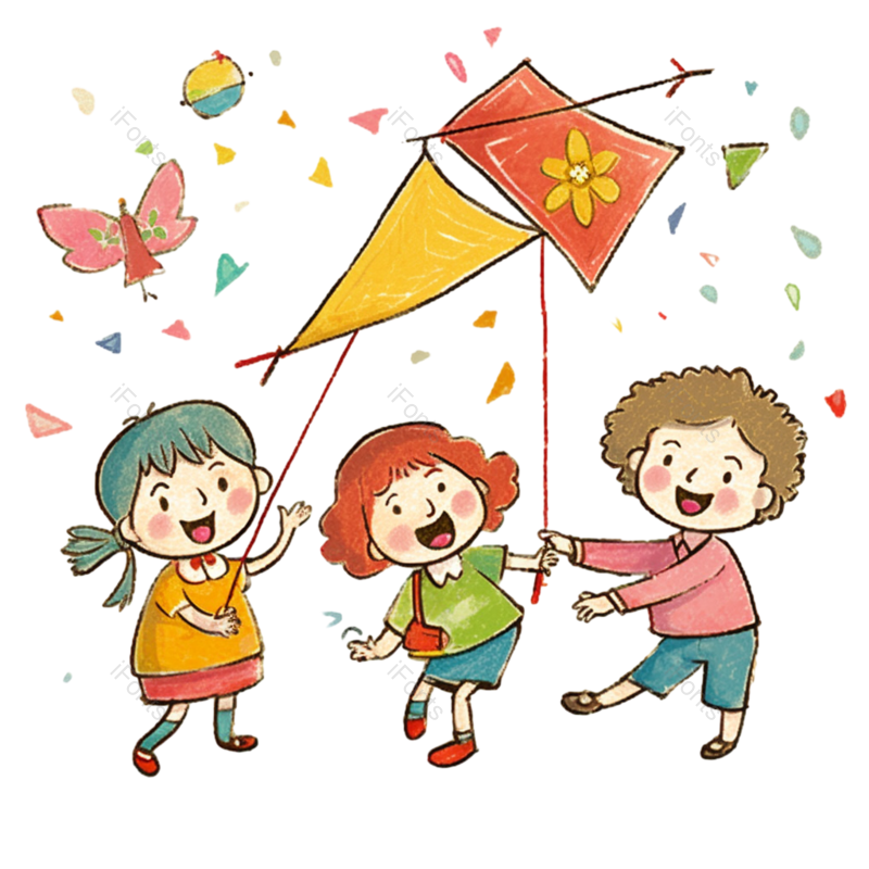 彩绘图片,男孩元素,女孩PNG,免抠素材